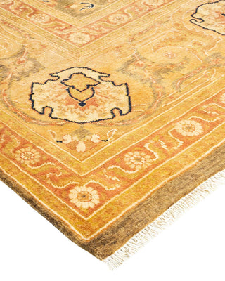 Contemporary Eclectic Green Wool Area Rug 8' 0" x 10' 3" - Solo Rugs