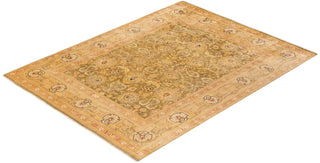 Contemporary Eclectic Green Wool Area Rug 8' 0" x 10' 3" - Solo Rugs