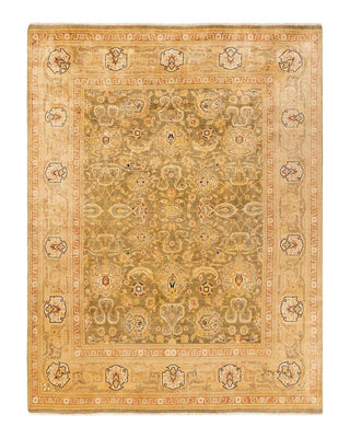 Contemporary Eclectic Green Wool Area Rug 8' 0" x 10' 3" - Solo Rugs
