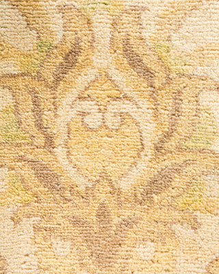 Contemporary Eclectic Ivory Wool Area Rug 6' 2" x 9' 7" - Solo Rugs