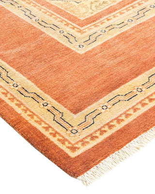 Contemporary Eclectic Brown Wool Area Rug 6' 0" x 8' 10" - Solo Rugs