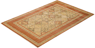 Contemporary Eclectic Brown Wool Area Rug 6' 0" x 8' 10" - Solo Rugs