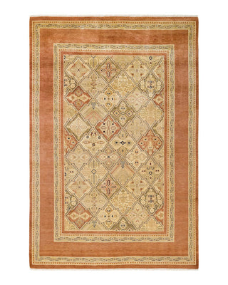 Contemporary Eclectic Brown Wool Area Rug 6' 0" x 8' 10" - Solo Rugs