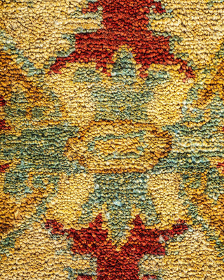 Contemporary Eclectic Orange Wool Area Rug 9' 0" x 12' 1" - Solo Rugs