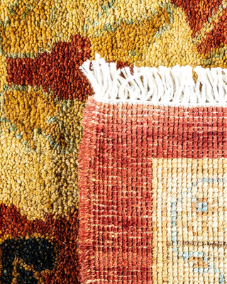 Contemporary Eclectic Orange Wool Area Rug 9' 0" x 12' 1" - Solo Rugs