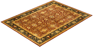 Contemporary Eclectic Orange Wool Area Rug 9' 0" x 12' 1" - Solo Rugs