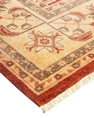 Contemporary Eclectic Orange Wool Area Rug 9' 3" x 12' 3" - Solo Rugs