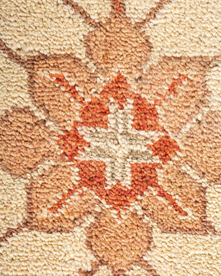 Contemporary Eclectic Orange Wool Area Rug 9' 3" x 12' 3" - Solo Rugs