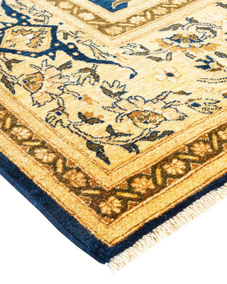 Contemporary Eclectic Blue Wool Area Rug 8' 8" x 11' 10" - Solo Rugs