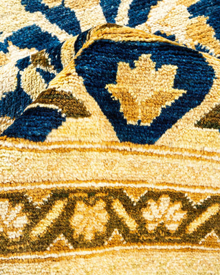 Contemporary Eclectic Blue Wool Area Rug 8' 8" x 11' 10" - Solo Rugs