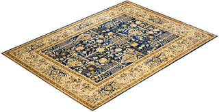 Contemporary Eclectic Blue Wool Area Rug 8' 8" x 11' 10" - Solo Rugs