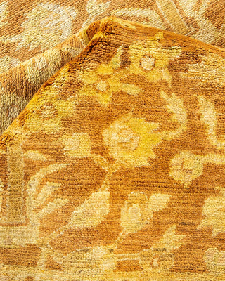 Contemporary Eclectic Yellow Wool Area Rug 9' 2" x 11' 8" - Solo Rugs