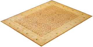 Contemporary Eclectic Yellow Wool Area Rug 9' 2" x 11' 8" - Solo Rugs