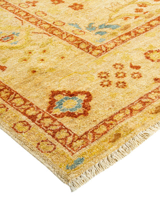 Contemporary Eclectic Ivory Wool Area Rug 8' 10" x 10' 10" - Solo Rugs
