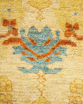 Contemporary Eclectic Ivory Wool Area Rug 8' 10" x 10' 10" - Solo Rugs