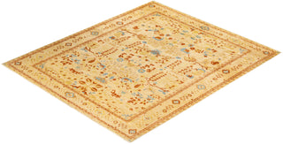 Contemporary Eclectic Ivory Wool Area Rug 8' 10" x 10' 10" - Solo Rugs