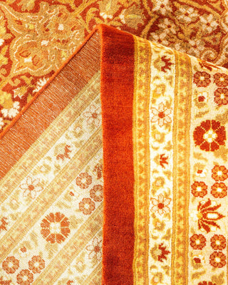 Traditional Mogul Orange Wool Area Rug 10' 10" x 15' 3" - Solo Rugs