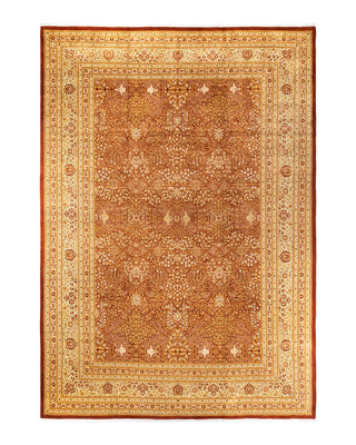 Traditional Mogul Orange Wool Area Rug 10' 10" x 15' 3" - Solo Rugs