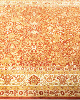 Traditional Mogul Orange Wool Area Rug 6' 1" x 12' 2" - Solo Rugs