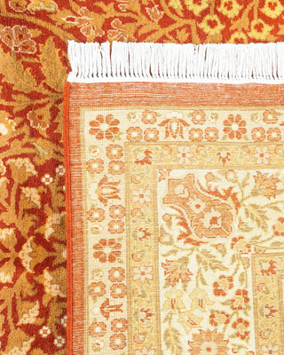Traditional Mogul Orange Wool Area Rug 6' 1" x 12' 2" - Solo Rugs