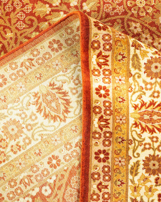 Traditional Mogul Orange Wool Area Rug 6' 1" x 12' 2" - Solo Rugs