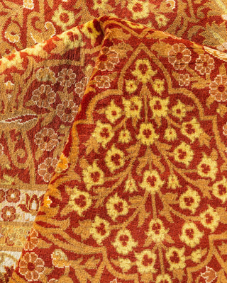 Traditional Mogul Orange Wool Area Rug 6' 1" x 12' 2" - Solo Rugs