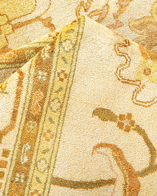 Contemporary Eclectic Ivory Wool Area Rug 8' 1" x 10' 0" - Solo Rugs