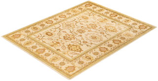 Contemporary Eclectic Ivory Wool Area Rug 8' 1" x 10' 0" - Solo Rugs