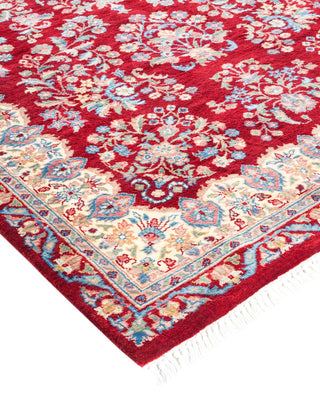 Traditional Mogul Red Wool Area Rug 3' 2" x 5' 1" - Solo Rugs