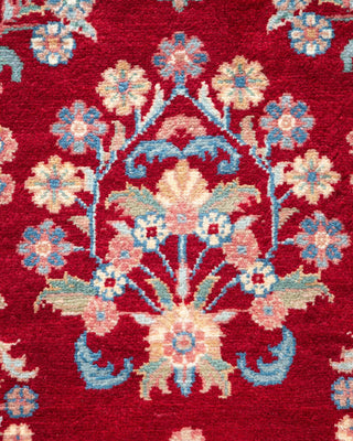 Traditional Mogul Red Wool Area Rug 3' 2" x 5' 1" - Solo Rugs