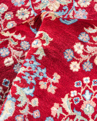 Traditional Mogul Red Wool Area Rug 3' 2" x 5' 1" - Solo Rugs
