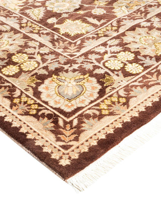 Traditional Mogul Brown Wool Area Rug 8' 2" x 10' 1" - Solo Rugs