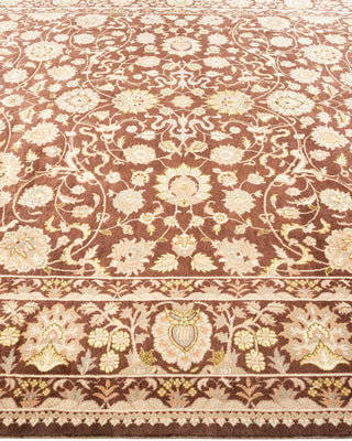 Traditional Mogul Brown Wool Area Rug 8' 2" x 10' 1" - Solo Rugs