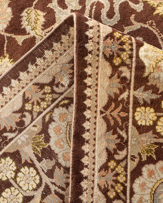 Traditional Mogul Brown Wool Area Rug 8' 2" x 10' 1" - Solo Rugs