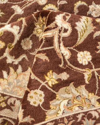 Traditional Mogul Brown Wool Area Rug 8' 2" x 10' 1" - Solo Rugs