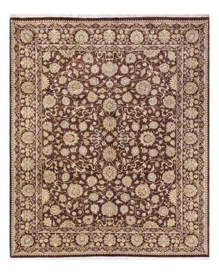 Traditional Mogul Brown Wool Area Rug 8' 2" x 10' 1" - Solo Rugs