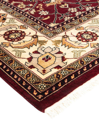 Traditional Mogul Red Wool Area Rug 8' 2" x 10' 1" - Solo Rugs