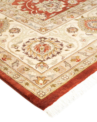 Traditional Mogul Orange Wool Area Rug 9' 1" x 12' 0" - Solo Rugs
