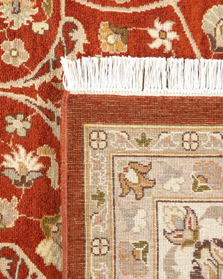 Traditional Mogul Orange Wool Area Rug 9' 1" x 12' 0" - Solo Rugs