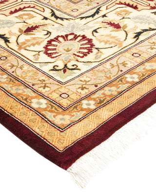 Traditional Mogul Red Wool Area Rug 9' 1" x 12' 0" - Solo Rugs