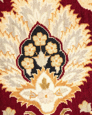 Traditional Mogul Red Wool Area Rug 9' 1" x 12' 0" - Solo Rugs