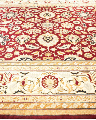 Traditional Mogul Red Wool Area Rug 9' 1" x 12' 0" - Solo Rugs