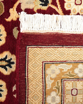 Traditional Mogul Red Wool Area Rug 9' 1" x 12' 0" - Solo Rugs