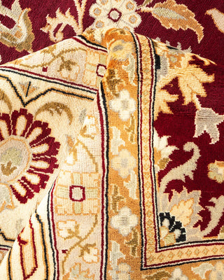 Traditional Mogul Red Wool Area Rug 9' 1" x 12' 0" - Solo Rugs