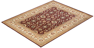 Traditional Mogul Red Wool Area Rug 9' 1" x 12' 0" - Solo Rugs
