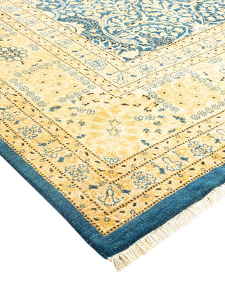 Traditional Mogul Blue Wool Runner 8' 2" x 14' 8" - Solo Rugs