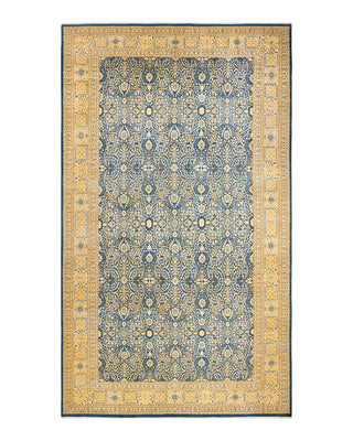 Traditional Mogul Blue Wool Runner 8' 2" x 14' 8" - Solo Rugs
