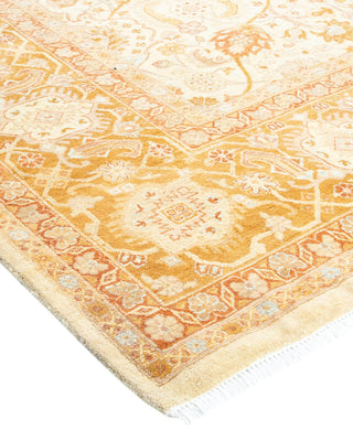 Traditional Mogul Ivory Wool Runner 8' 2" x 15' 1" - Solo Rugs