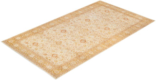 Traditional Mogul Ivory Wool Runner 8' 2" x 15' 1" - Solo Rugs
