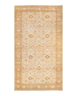 Traditional Mogul Ivory Wool Runner 8' 2" x 15' 1" - Solo Rugs